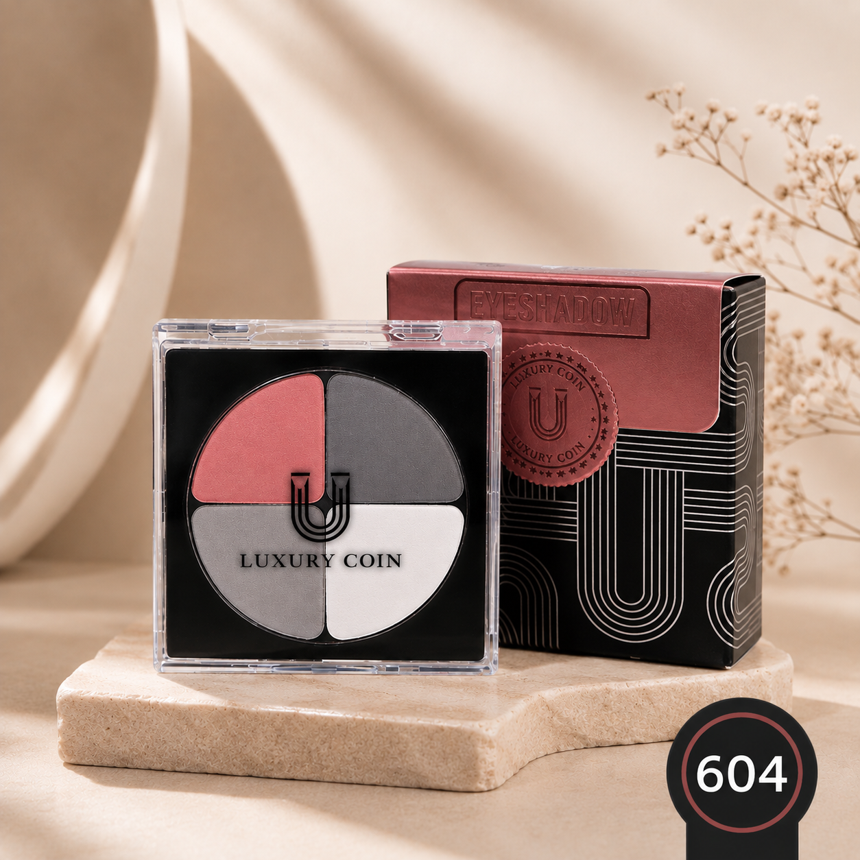 سایه چشم لاکچری کوین چهار رنگ کریستال 604