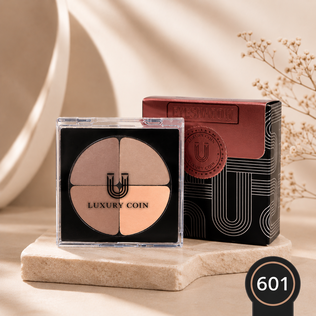 سایه چشم لاکچری کوین چهار رنگ کریستال 601
