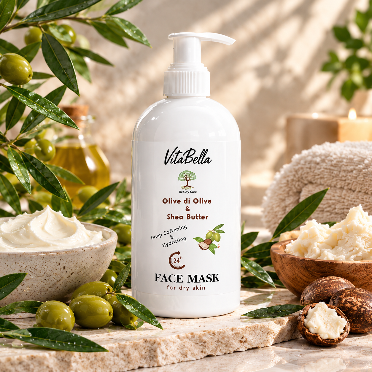 ماسک صورت ویتابلا روغن زیتون و شی باتر 300میل