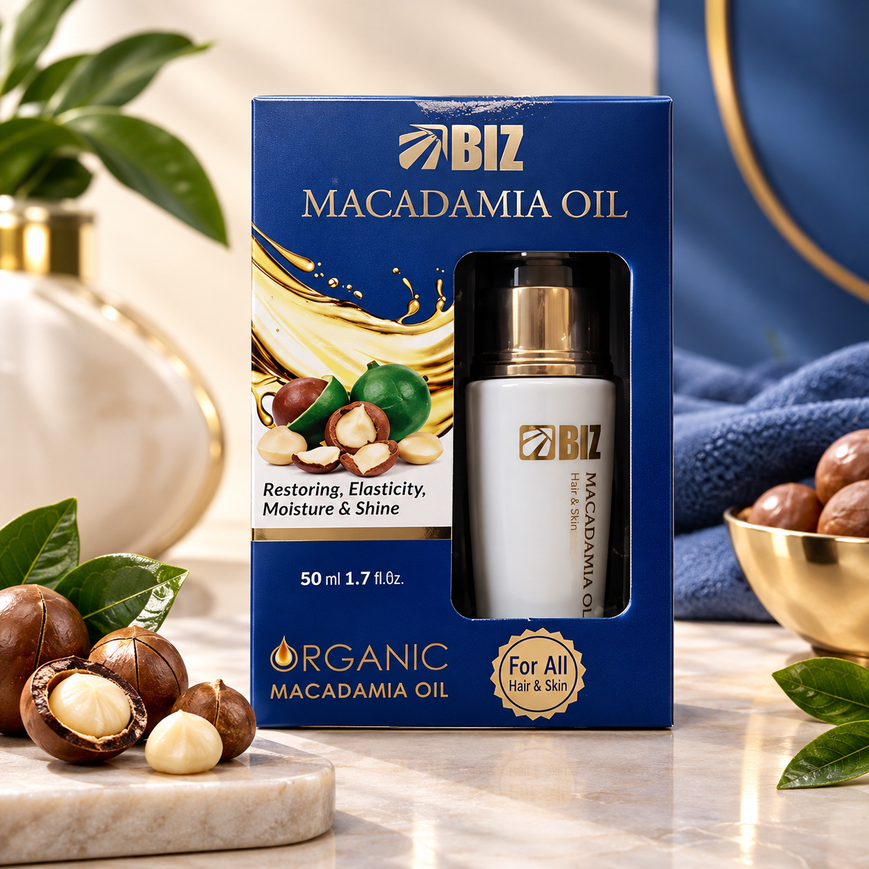 روغن ماکادمیا خالص بیز 50 میل